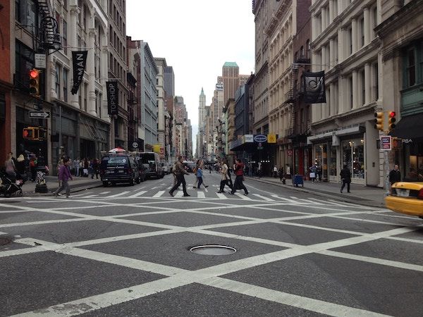 Residents walking everywhere in NYC